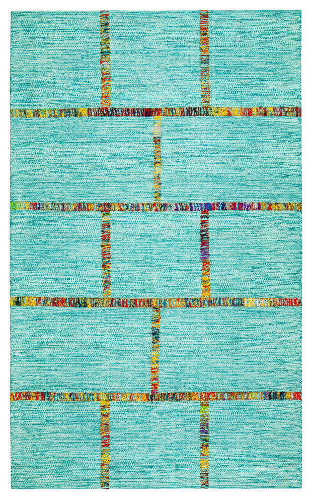 Aditi Flat-Woven Area Rug, Blue, 8'x10'