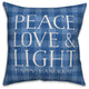 Peace Love Light Plaid 18"x18" Throw Pillow