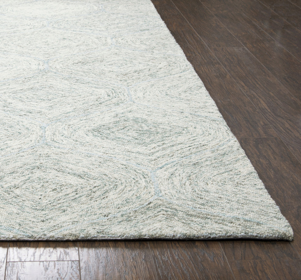 Rizzy Home Brindleton BR364A Green Trellis Area Rug, 3'x5'