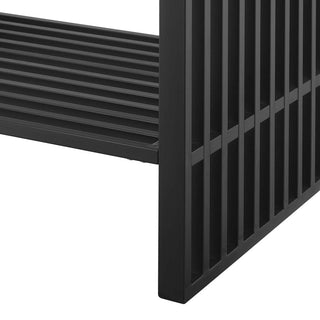 Gridiron 36" Bathroom Vanity, White Black