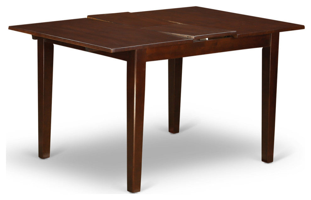 3Pc Dinette Set, Rectangular Table, Butterfly Leaf, Two Chairs, Mahogany