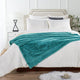 Fox Faux Fur Throw Blanket, Aqua, 50''x60''
