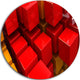 Fractal 3D Red N Yellow Cubes, Abstract Art Round Wall Art, 36"