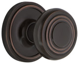 Classic Rosette Interior Mortise Deco Door Knob, Timeless Bronze