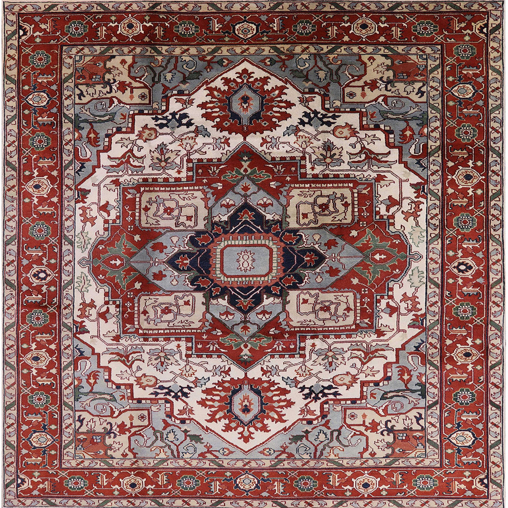 Ahgly Company Indoor Square Mid-Century Modern Area Rugs, 3' Square