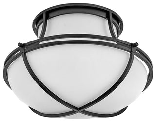 Hinkley Saddler Medium Flush Mount, Black