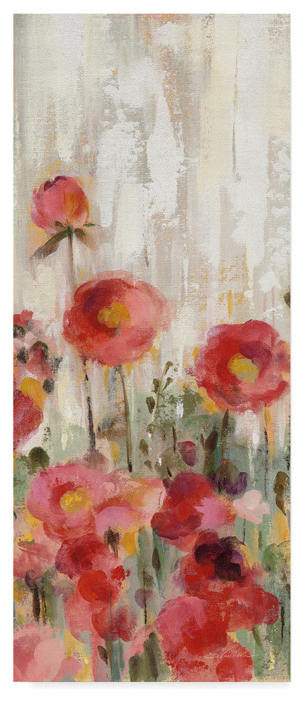 Silvia Vassileva 'Sprinkled Flowers Panel I' Canvas Art, 24"x10"