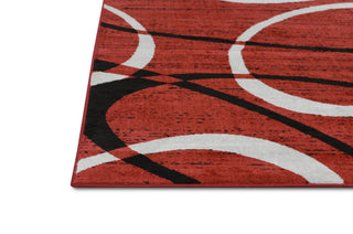 Modern Accent Rug, Scarlet Red, 9'8"x7'5"