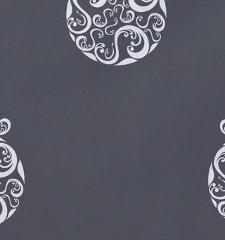 Fancy-Bulb, Holiday Print Placement, Gray, Set of 4