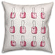 Glam Nail Polish 18x18 Throw Pillow