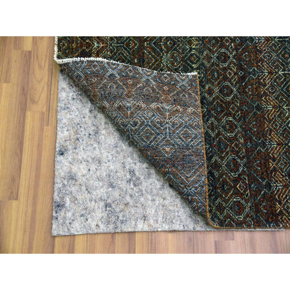Rust Brown Hand Knotted Kohinoor Herat Design 100% Wool Runner Rug 2'6"x12'