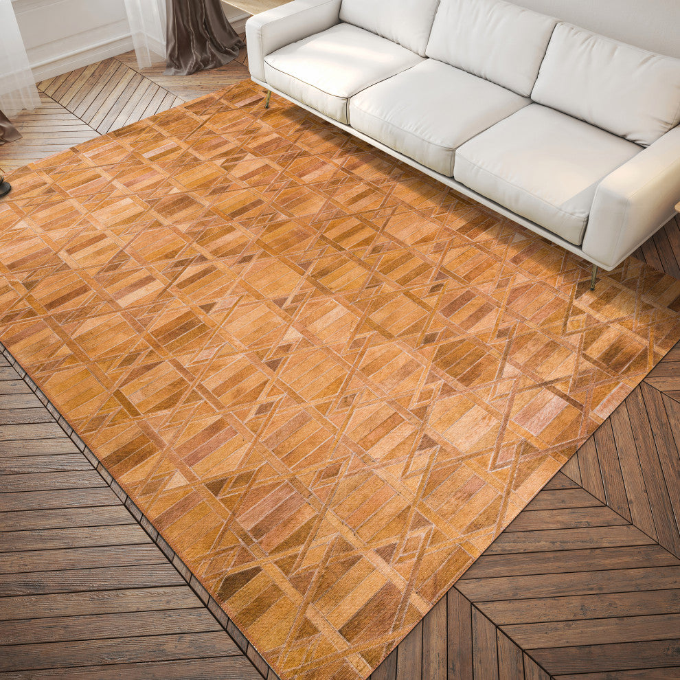 Indoor/Outdoor Stetson SS4 Spice Machine Washable 5' x 7'6" Rug
