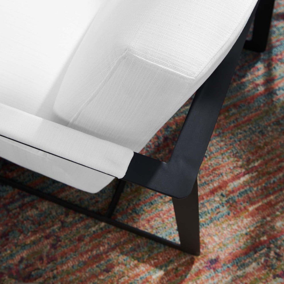 Accent Chair, Fabric, Black White, Modern, Living Lounge Hotel Lobby Hospitality