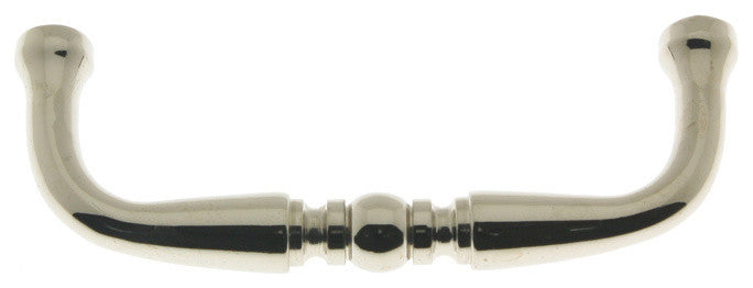Genuine Solid Brass 3" c/c Colonial Pull, Bright Nickel
