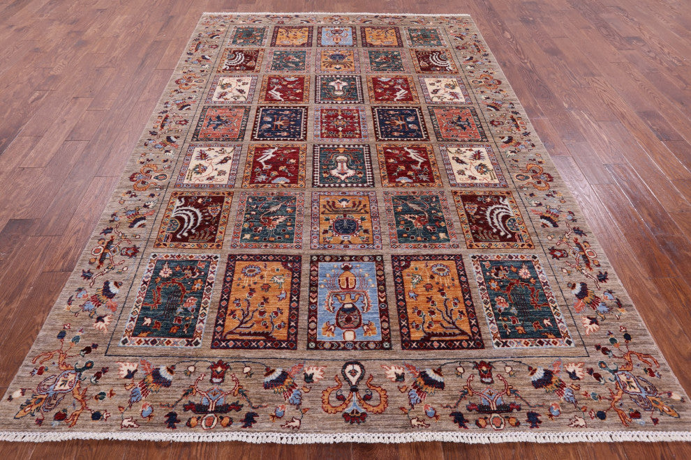 Persian Garden Design Hand-Knotted Rug 6' 8" X 10' 0" - Q12775