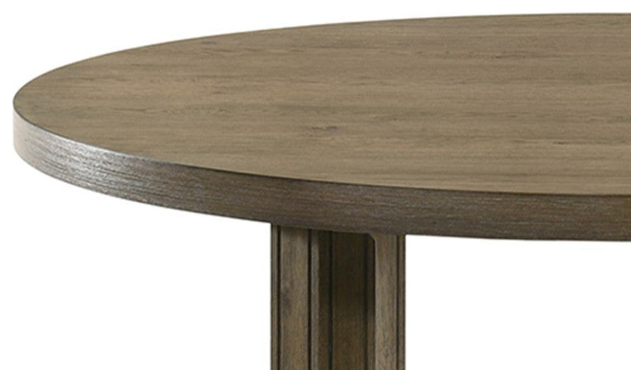 Parfield 47"W Wooden Round Dining Table, Walnut