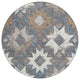 Machine Washable Indoor/Outdoor Chantille ACN1879 Gray 8' x 8' Round Rug