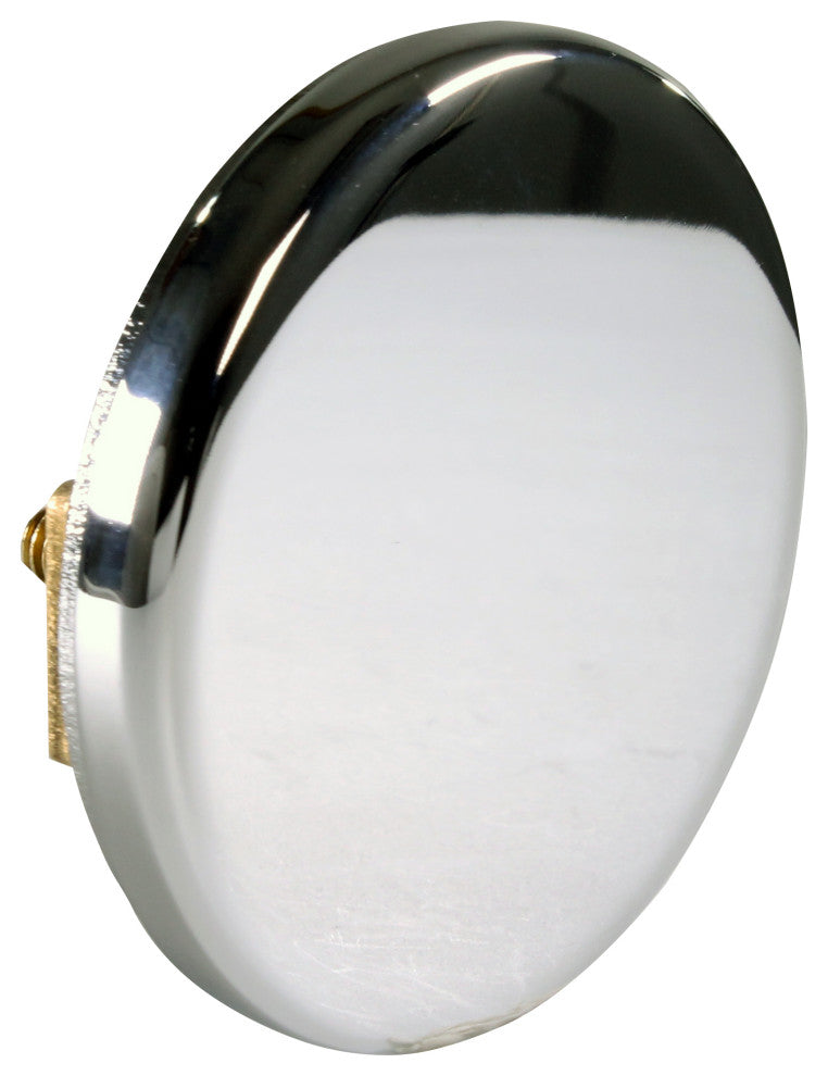 Floating No-Hole Overflow Faceplate In Polished Brass, Polished Nickel