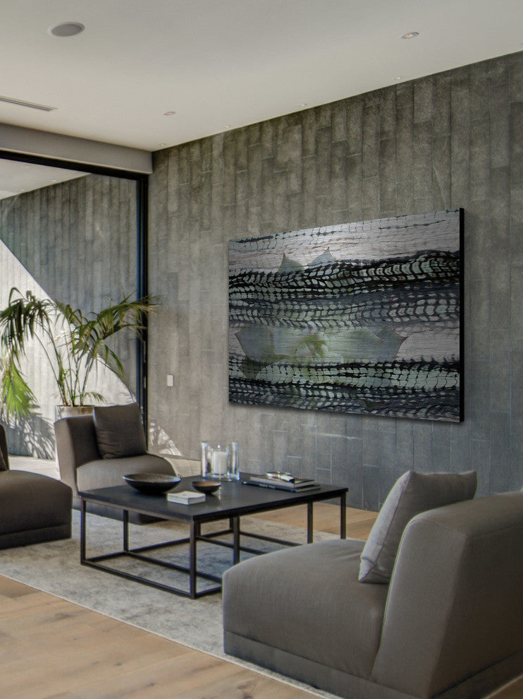 "Blending" UV Ink Print on Brushed  Aluminum, 36"x24"