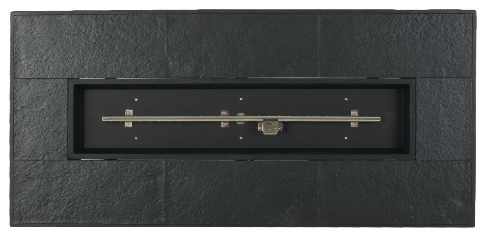 La Jolla Outdoor 50,000 BTU Rectangular Fire Pit, No Tank Holder