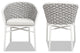Rowan 24" Weaving Rope Outdoor Patio Dining Chairs, Set of 2, Optic White Acrylic