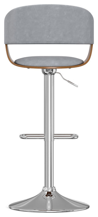 Lowell Adjustable Swivel Bar Stool, Stone Grey