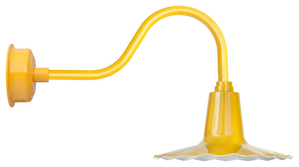12" Iris LED Wall Light With Contemporary Arm, Yellow