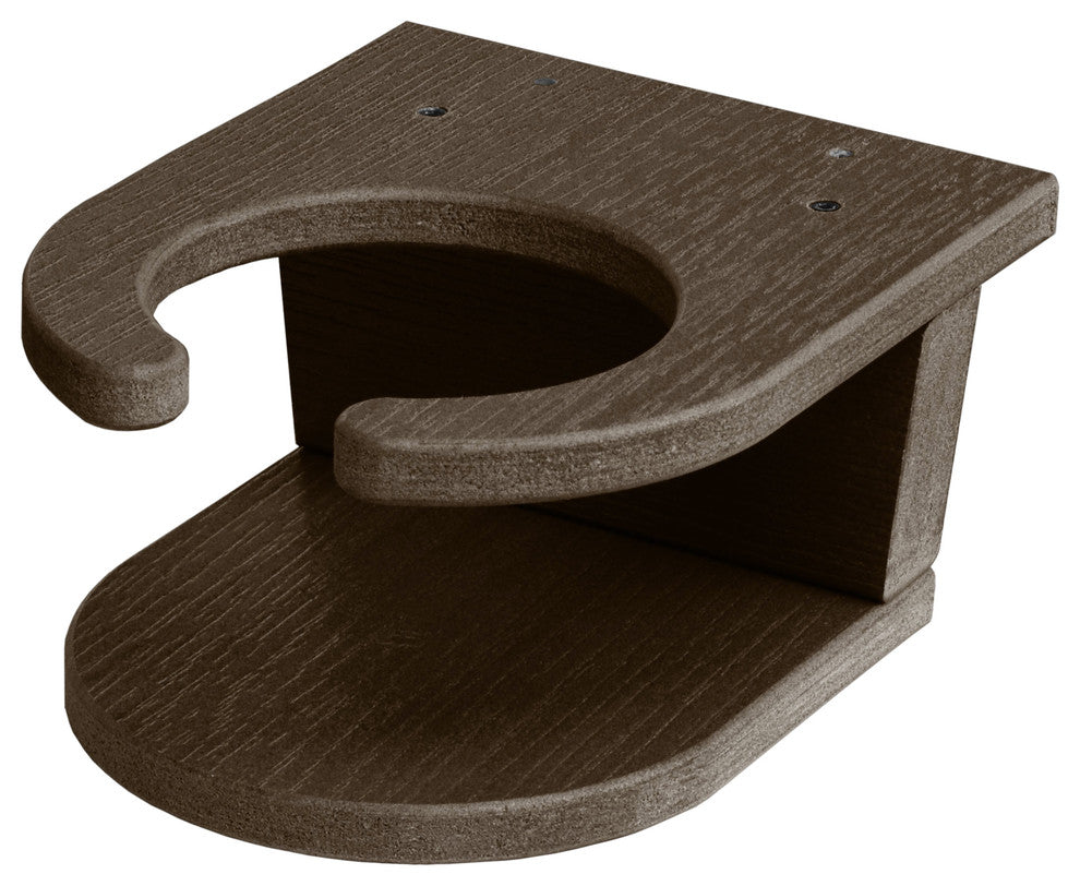King Hamilton Folding Adirondack Chair With Cup Holder, Weathered Acorn