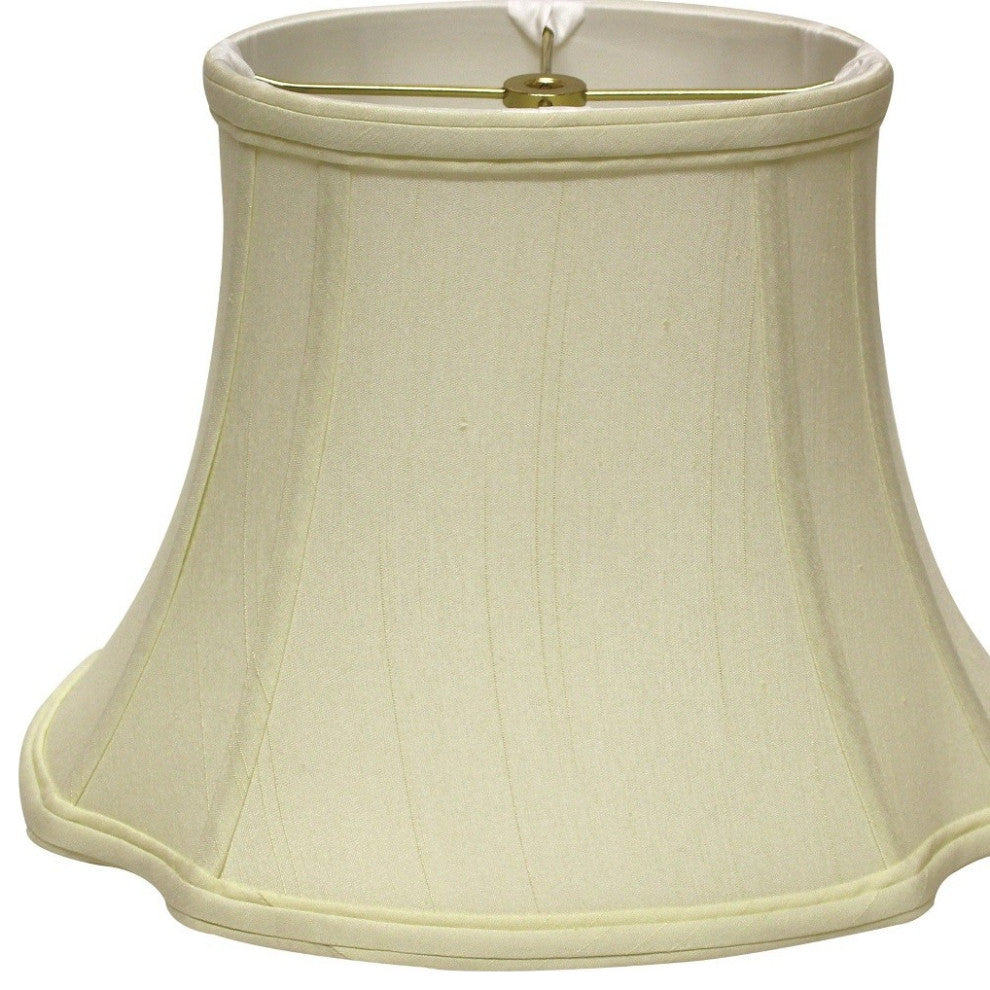 19" Ivory Reversed Oval Monay Shantung Lampshade