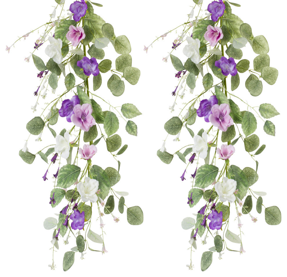 Lisianthus Garland, 2-Piece Set