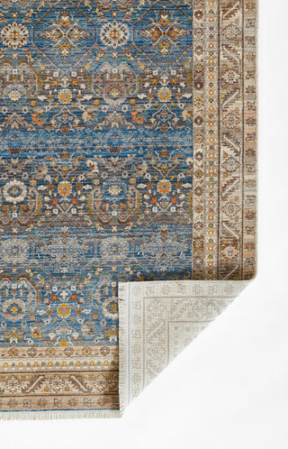Momeni Izmir Polyester Blue Area Rug 5'x5' Round
