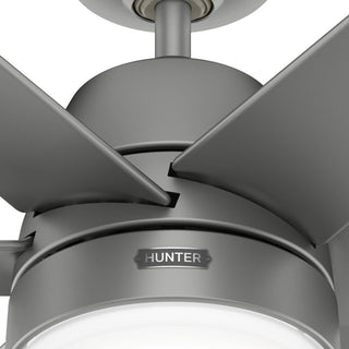 Hunter 60" Skysail Matte Silver Wet Rated Ceiling Fan, LED Kit, Remote