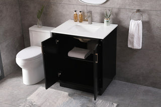 30" SIngle Bathroom Vanity, Black