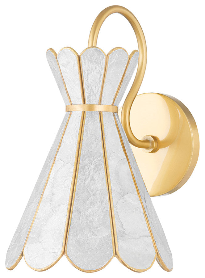 Lyra 1-Light Sconce Aged Brass