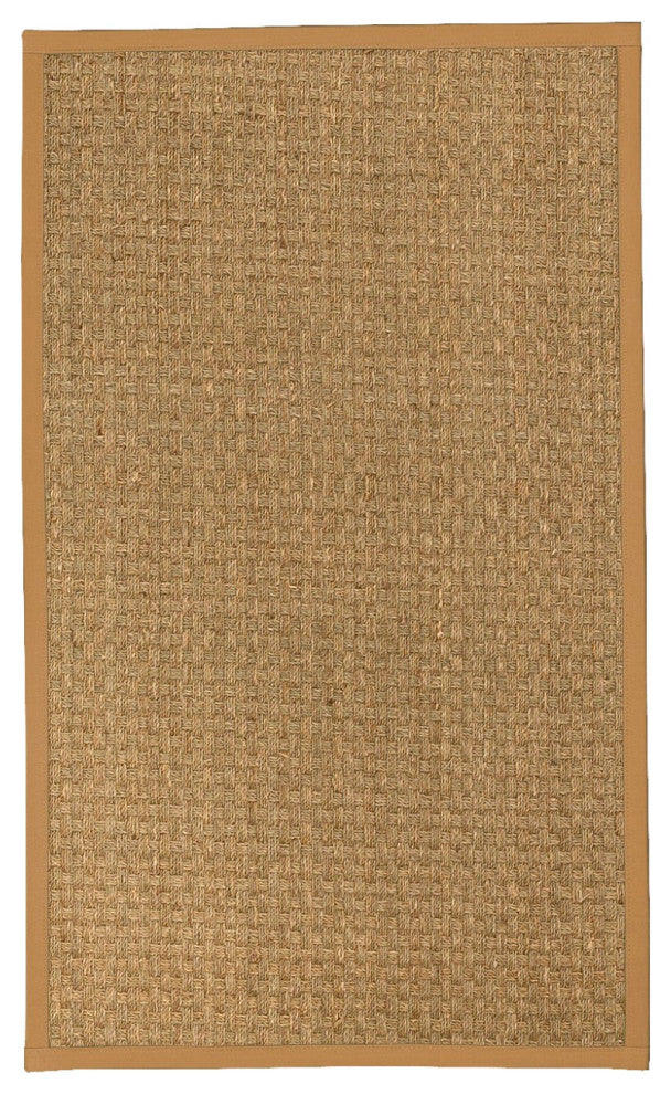 Natural Area Rugs Made in USA Basketweave Seagrass Rug, Doe, 8' X 10'