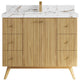 Pasadena 42 Single Sink Bath Vanity in Light Natural Teak 2" Viola Brown