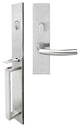 Oslo Lever, Mortise Entry Handleset, Left Hand, Satin Stainless Steel