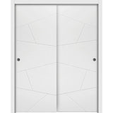Sliding Closet Bypass Doors 60 x 96 | Planum 0990 Painted White