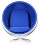 Modern Blue Kaddur Fiberglass Lounge Chair