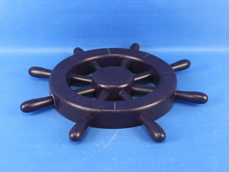 Decorative Decorative Ship Wheel, Dark Blue, 12"