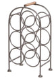 Benzara UPT-266372 Wine Rack Holder, Arched Iron Frame, 6 Bottle Storage, Gray