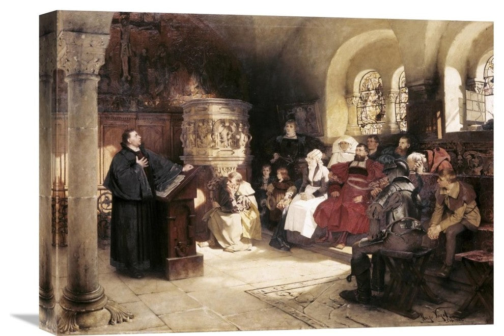 "Martin Luther Preaches In Wartburg" Artwork, 22"x15"