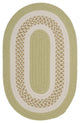 Colonial Mills Flowers Bay FB61 Light Green Indoor/Outdoor Area Rug, Oval 2'x10'