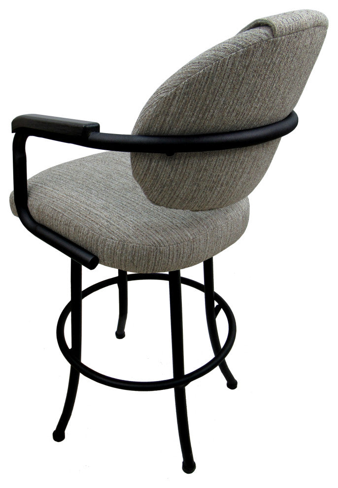 Swivel Metal Counter 26", 30" Extra Tall 34" Bar Stool, M-79, Bluesky, Black, 26