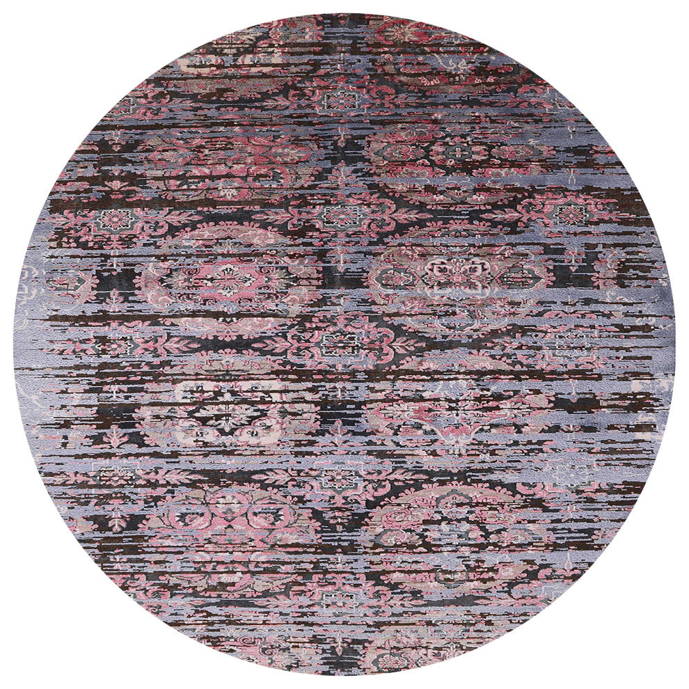 Ahgly Company Indoor Round Mid-Century Modern Area Rugs, 8' Round