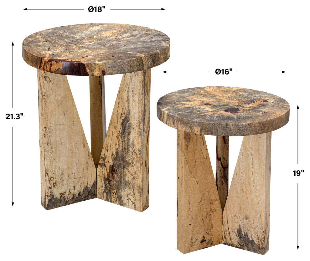Uttermost Nadette Natural nesting tables, 2-Piece Set