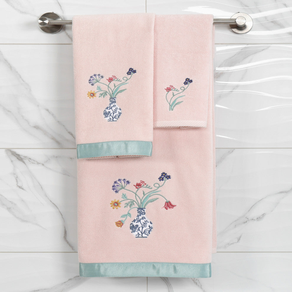 Linum Home Textiles 100% Turkish Cotton STELLA 2PC Embellished Bath Towel Set