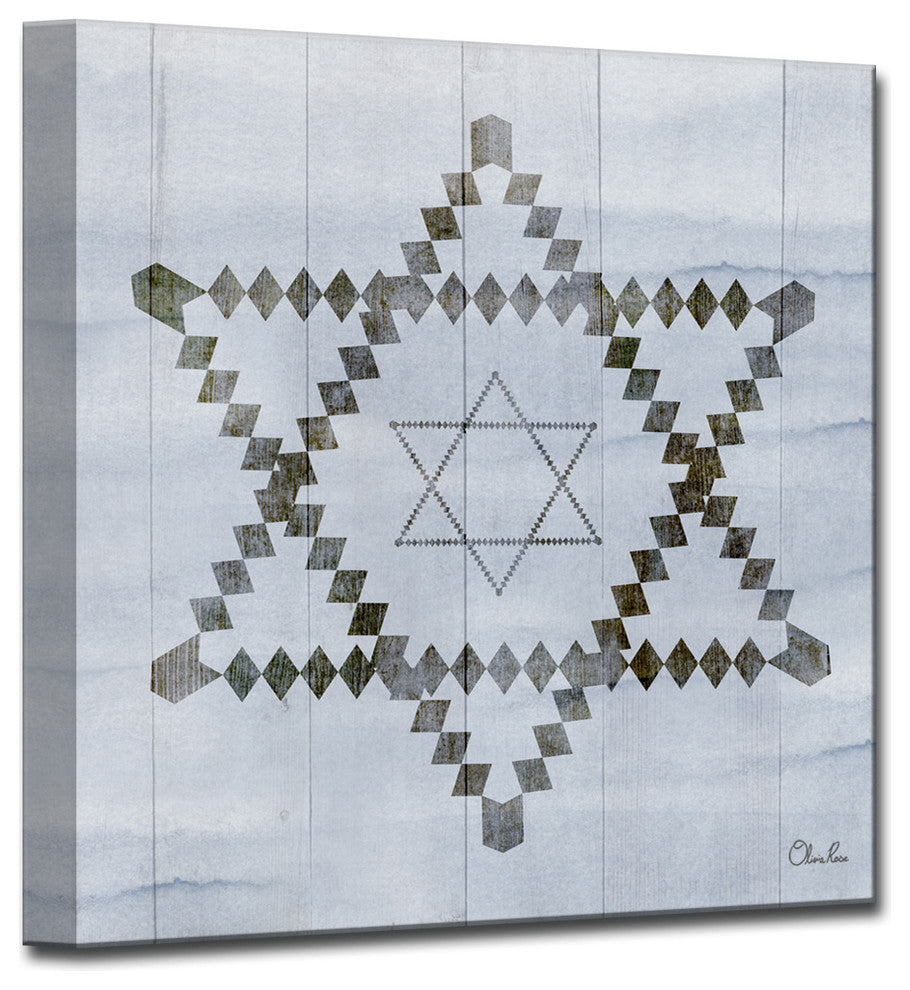 Ready2HangArt Inspirational 'Star of David V' Wrapped Canvas Wall Art
