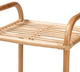 Barras Modern Bohemian Natural Brown Finished Rattan 3-Tier Display Shelf