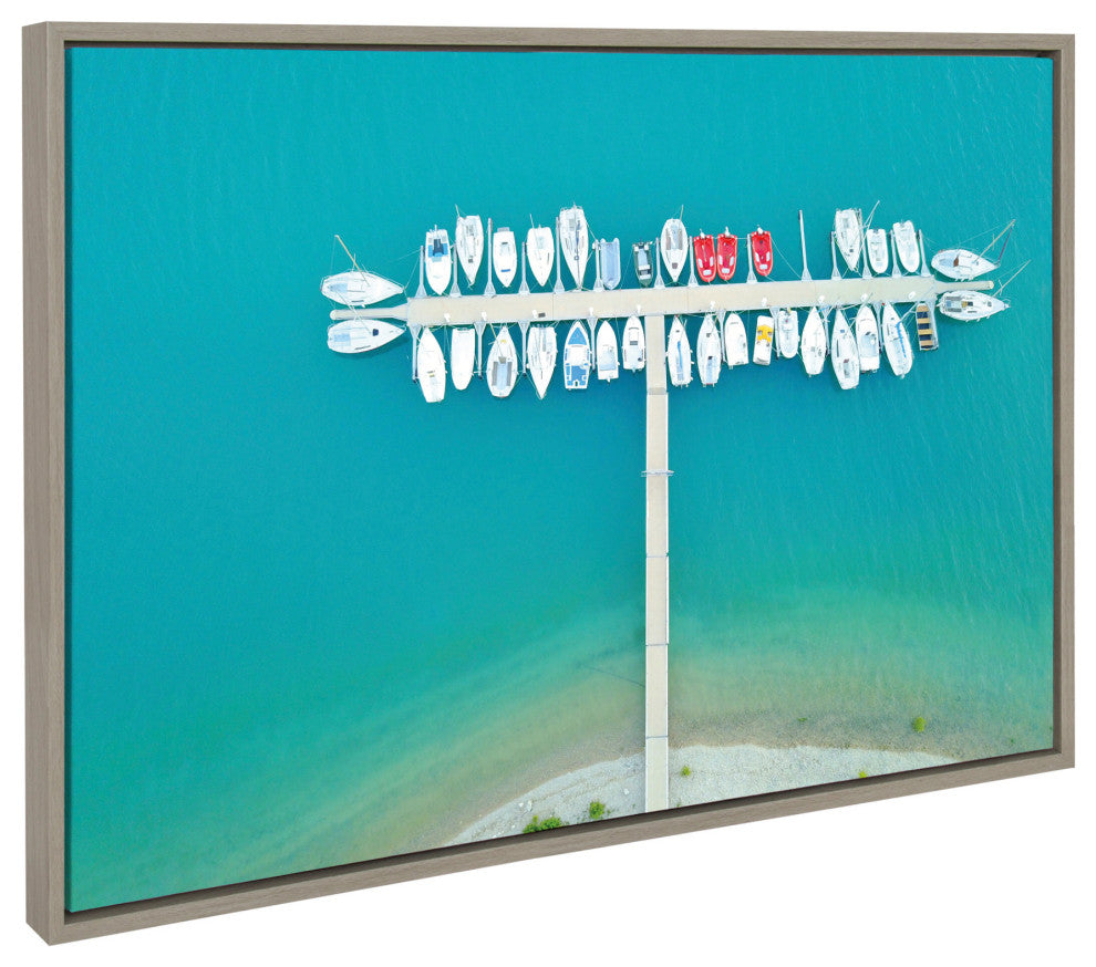Sylvie Gorges du Verdon 2 Framed Canvas by Rachel Bolgov, Gray 23x33